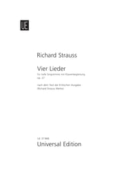 Vier Lieder, Op. 27 Vocal Solo & Collections sheet music cover